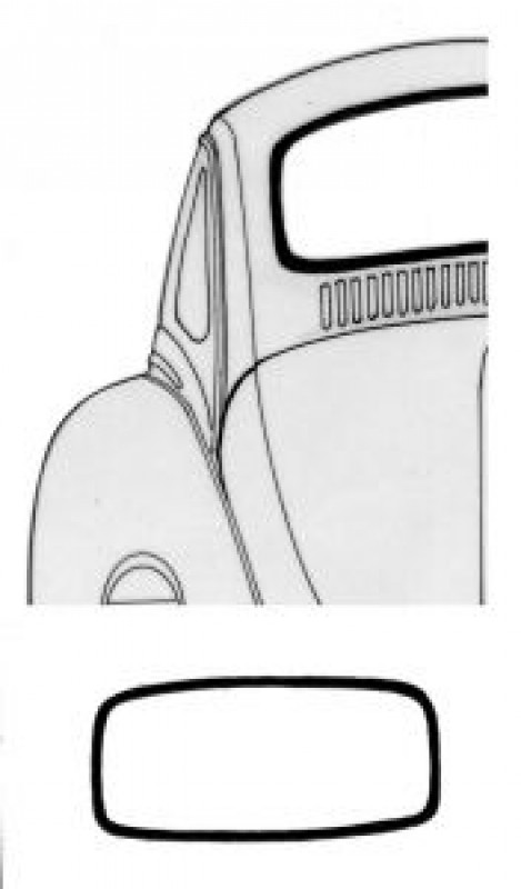 Joint de Lunette Arrière Style Cal Look pour Volkswagen Coccinelle 1972-1977 et Coccinelle Mexico Après 1985