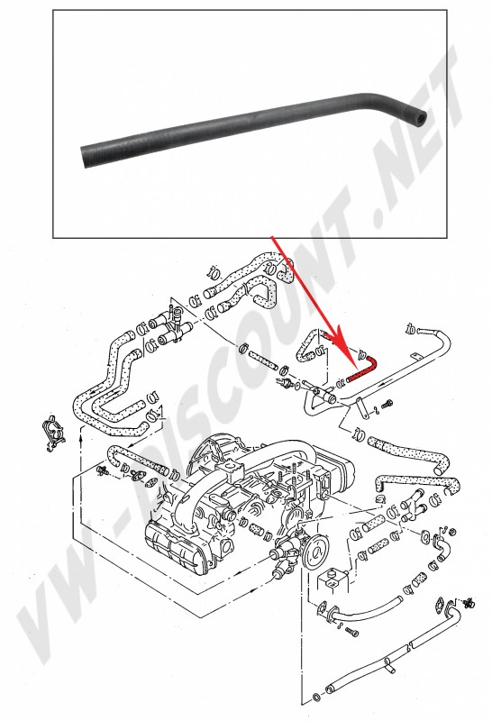 Durite de Radiateur pour Bus T3 1.9