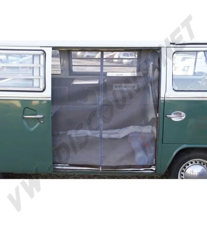 Moustiquaire porte latérale pour Combi Westfalia avec zip central.