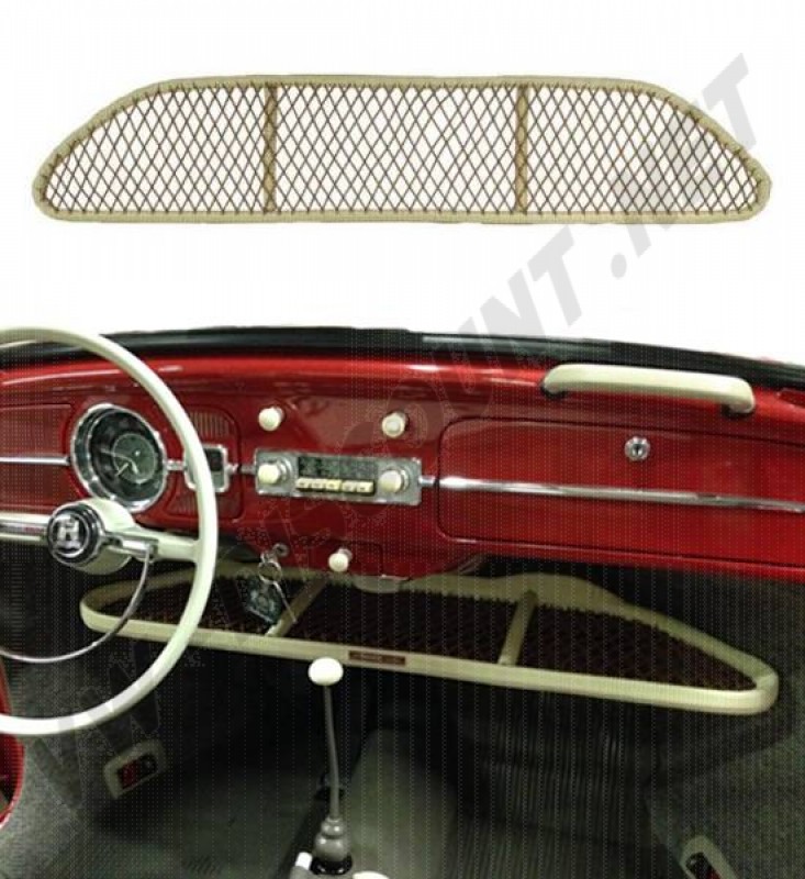 Tablette en vinyle et bambou, Reproduction d'époque, Marque Bambus, Coccinelle Cabriolet, Touche rétro, Rangement, Référence 111857111VC