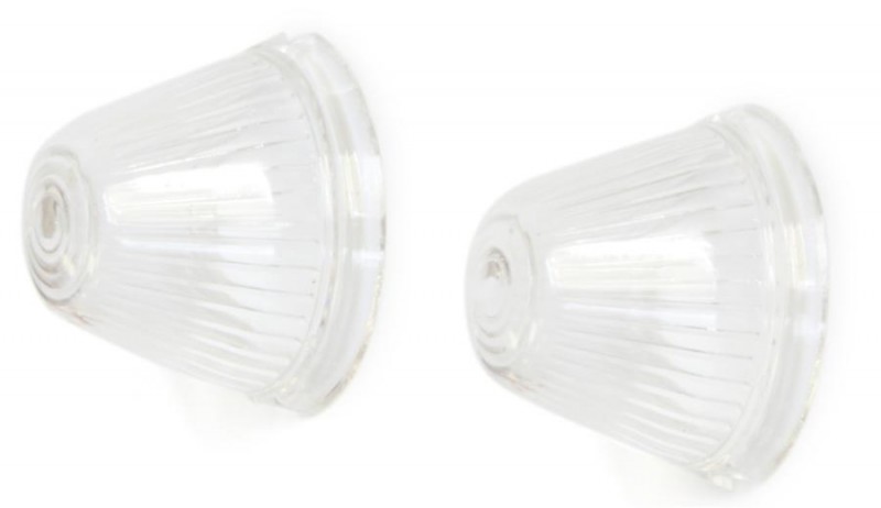 Cabochons de clignotant obus transparent avant Ghia 59-64. la paire 141953161C Sur www.vw-discount.net