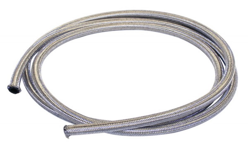 Durite essence renforcée tressée inox, diamètre intérieur 12,7 mm, extérieur 17 mm, DM00988