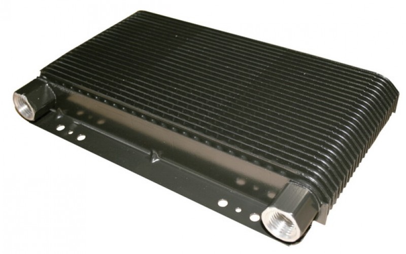 Refroidisseur d'Huile de Compétition, 48 Plaques, Performances Maximales, Construction en Aluminium, Flux d'Air Croisé, Compatible avec VW.