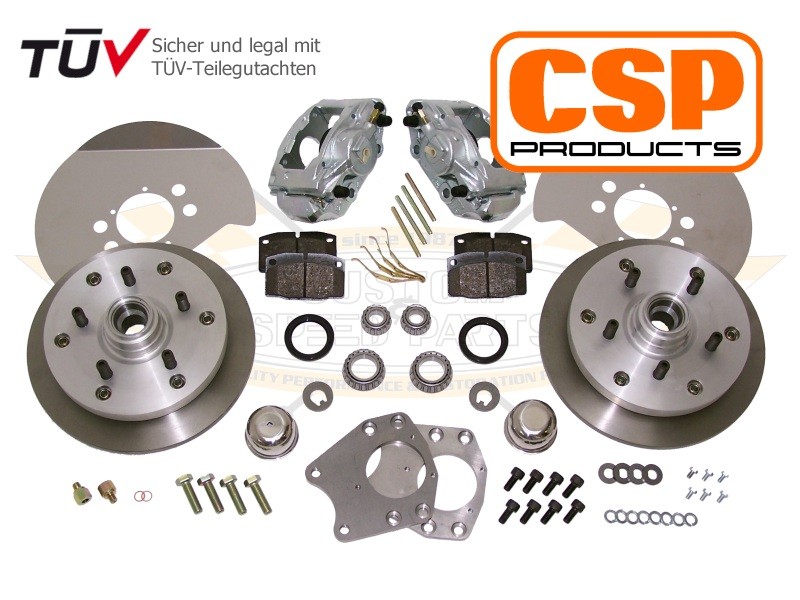 Kit de freins, Conversion, CSP, 5x205, Volkswagen Combi, 1955-1963, Jantes Tôle, 14 pouces,
