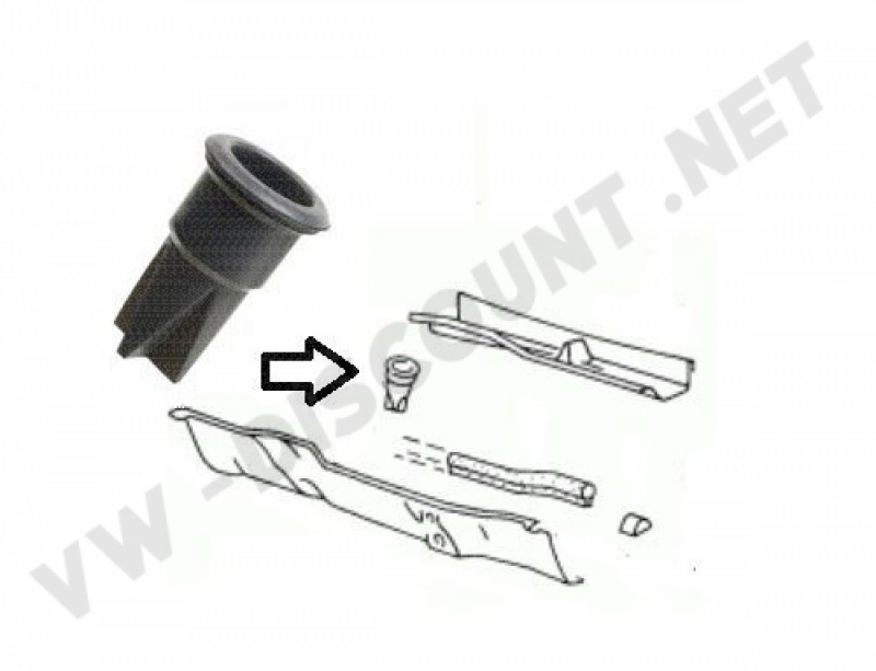 Clapet d'écoulement d'eau pour tablier de Golf 1 et Scirocco 1 171819419 171 819 419