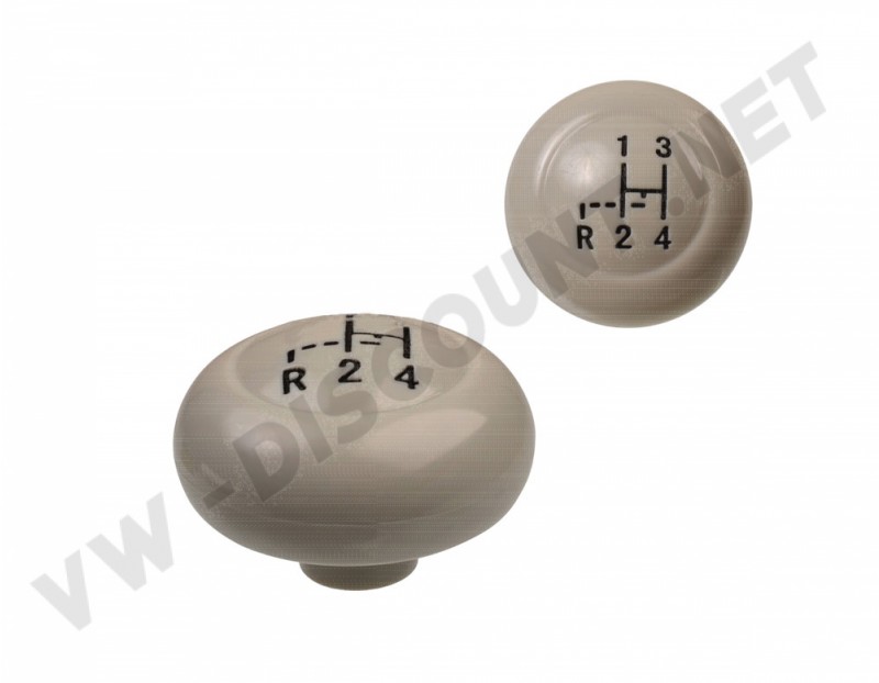 Pommeau de levier de vitesse gris avec grille de 4 vitesses en noir, Diam 7mm - Réf. 50900GR