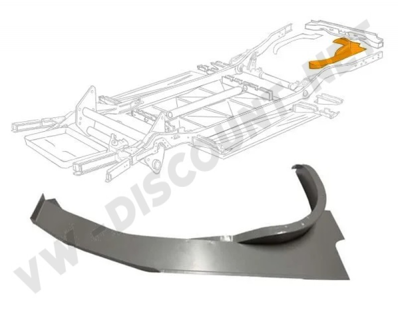 Tôle Réparation, Moteur Arrière Gauche, Volkswagen Combi LHD, 211801557G, 211 801 557 G, 1972-1979, Côté Conducteur, Acier 1 mm, Remplacement, Rouille.
