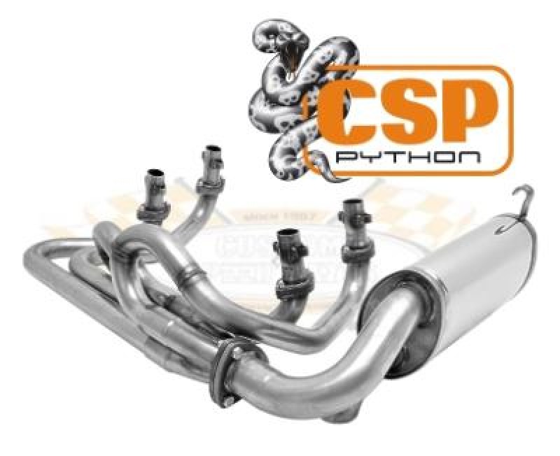 Échappement Python CSP 45mm Inox pour VW Combi et Type 4