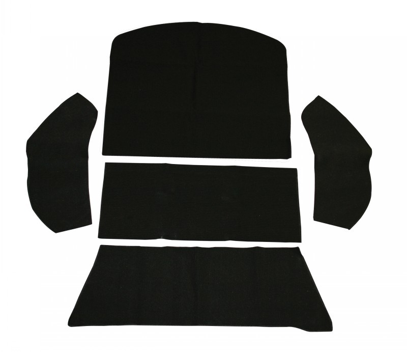 Moquette de coffre arrière noir berline tous modeles apres 08/72 5 pièces