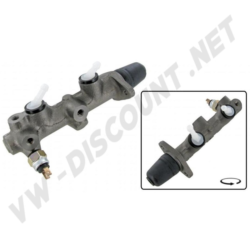Maître-cylindre de frein ATE pour Volkswagen Coccinelle 1200, 1300, 1500, Cox 08/67 et plus, Karmann Ghia 08/67 et plus, Type 181 - Diamètre 19,05 mm - Réf. 113611015B-ATE