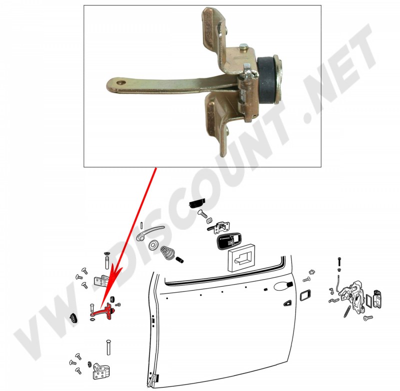 Arrêt de Porte, Complet, Cox, 8.1961, Gauche, Droite, 111837249B, 111 837 249 B