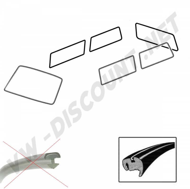 Kit de Joints de Vitre Transporter T25 251898121BSET