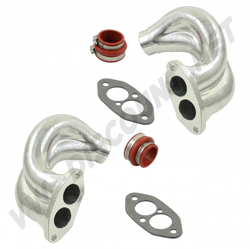 Kit Coudes Extrémité Aluminium - Double Admission - Compatible VW Type 1 1300cc/1600cc - 00-3236-0
