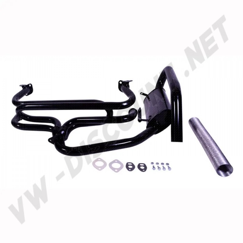 Système d'échappement 4 en 1 Turbo Look pour moteur Volkswagen Type 1 1300/1600 cc.