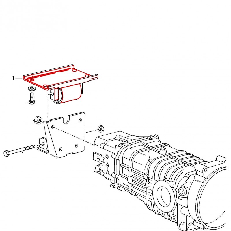 Silentbloc de nez de boite pour Transporter T25 (model essence) 251399201E Sur www.vw-discount.net