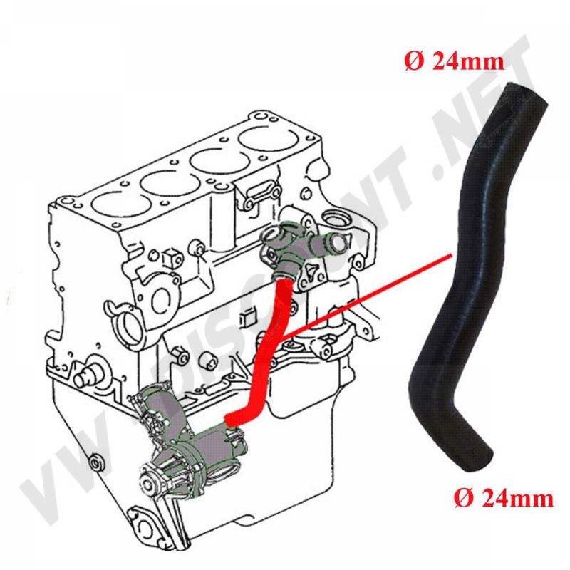 Durite Culasse-Pompe à Eau VW Diesel