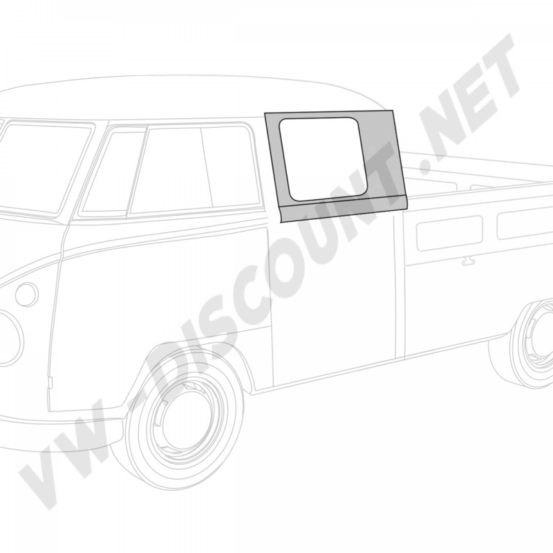 Tôle de réparation latérale gauche pour Volkswagen Split Double Cabine 1950-1967 avec emplacement de vitre