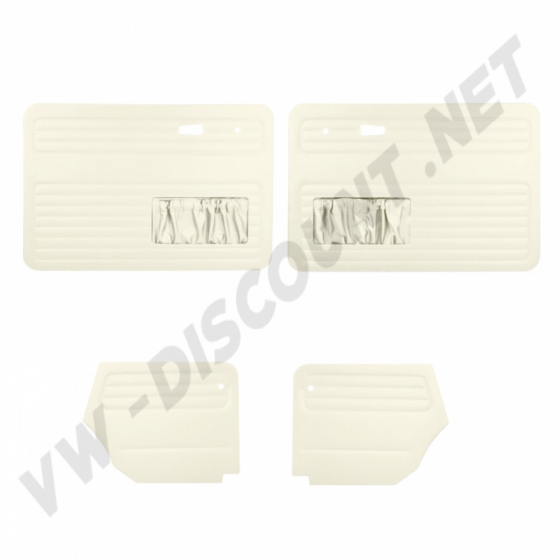 Panneaux de Portes, Vinyle, Blanc Clair, Volkswagen, Coccinelle, Cabriolet, 67->72, 1500, 1302, 08/1966, 07/1972, 10132920, 10 1329 20.