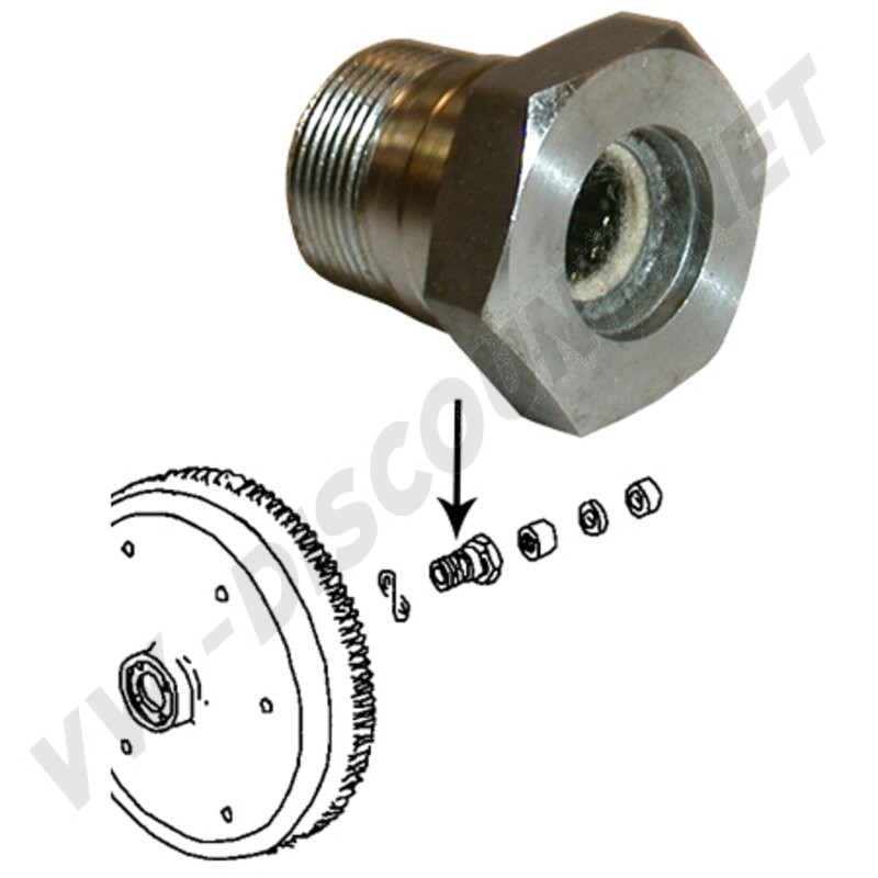 Vis de fixation, volant moteur, Volkswagen, Type 1, Type 3, aircooled, M28x1.5x27 mm, roulement à aiguille de centrage de boîte, couple de serrage, moteurs pied moulé, 111105305E.