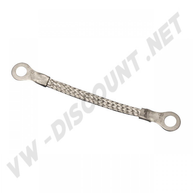 Câble de masse tressé pour flector de direction. Assure une connexion fiable pour le klaxon de votre Volkswagen. Références : 111971246 et 111-971-246.