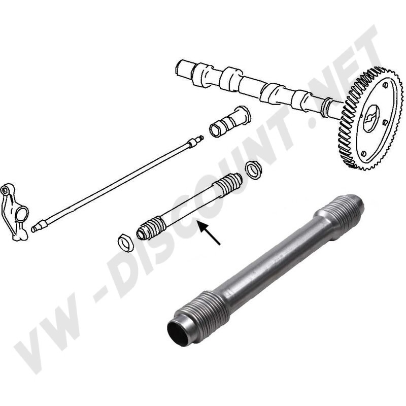 Tube Enveloppe, Moteur 1200 "34cv", Inox Acier Inoxydable, Coccinelle, Karmann-Ghia, Combi, Volkswagen, Aircooled, 1960-1965, 1965 et après, 113109335SS, 113 109 335 SS