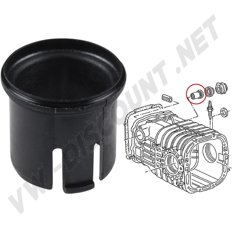 Guide commande, VW Transporter T25, boîtes 4 et 5 vitesses, joint Spi, référence 020141711A.