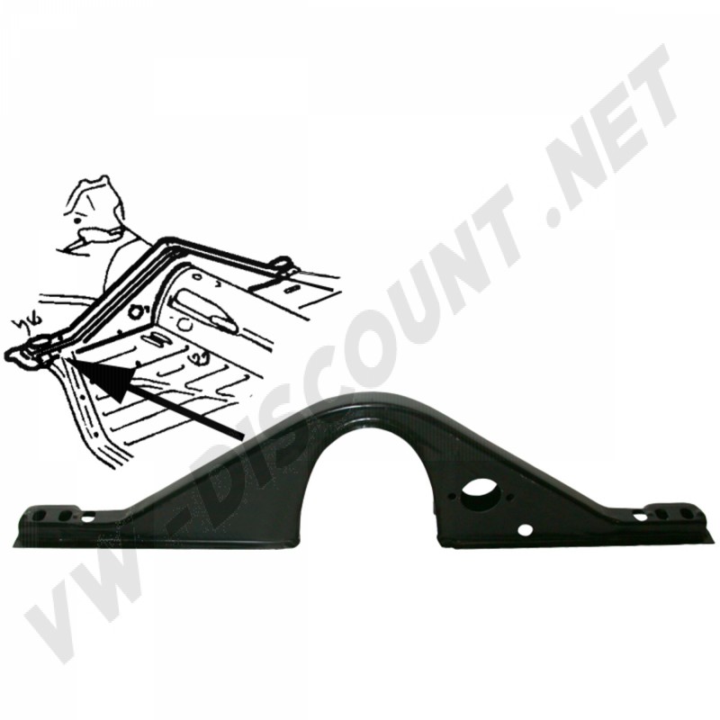 Tôle Centrale Support Châssis pour VW 1200, 1300, 1500 - Référence : 113701131
