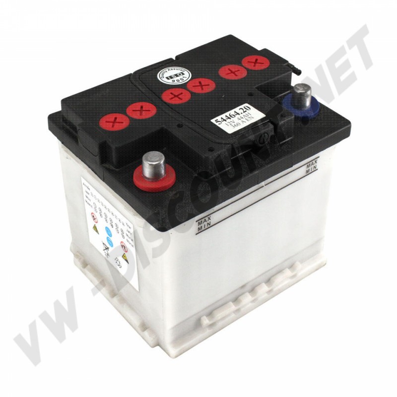 Batterie d'Origine Type 2 12V 44ah/220A, Pôle Positif Côté Conducteur, 1968-1980