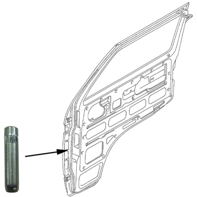 Axe charnière porte, Transporter T3 T4, Golf 1 2, Jetta 1 2, Scirocco 1 2, 321831421, 321 831 421.