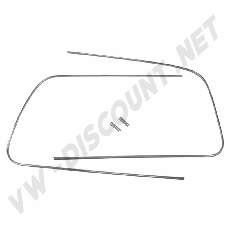 Moulure de Pare-Brise Avant, Coccinelle Cabriolet jusqu'à 1957, Volkswagen, 151853305A, 151 853 305 A, Aluminium anodisé, Clips non inclus