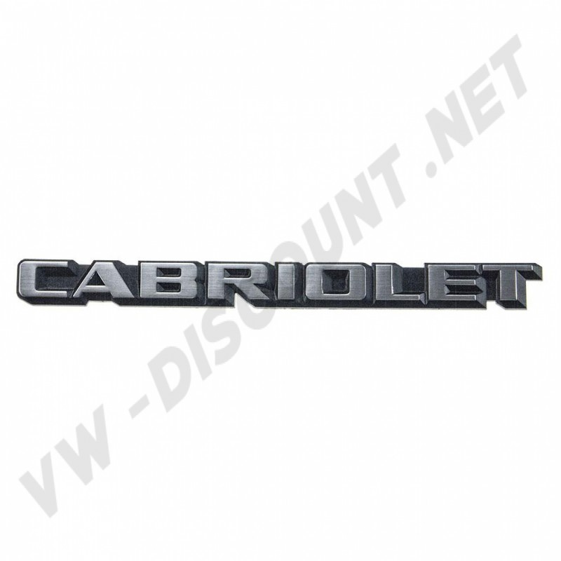 Inscription CABRIOLET sur hayon 16,5 cm noir/chromé 155853687F 155 853 687F