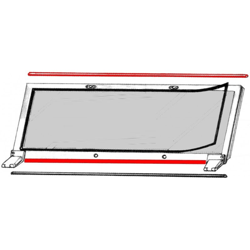 Joint de cadre de pare-brise au dessus ou en dessous du cadre métallique vw181  181845137 Sur www.vw-discount.net