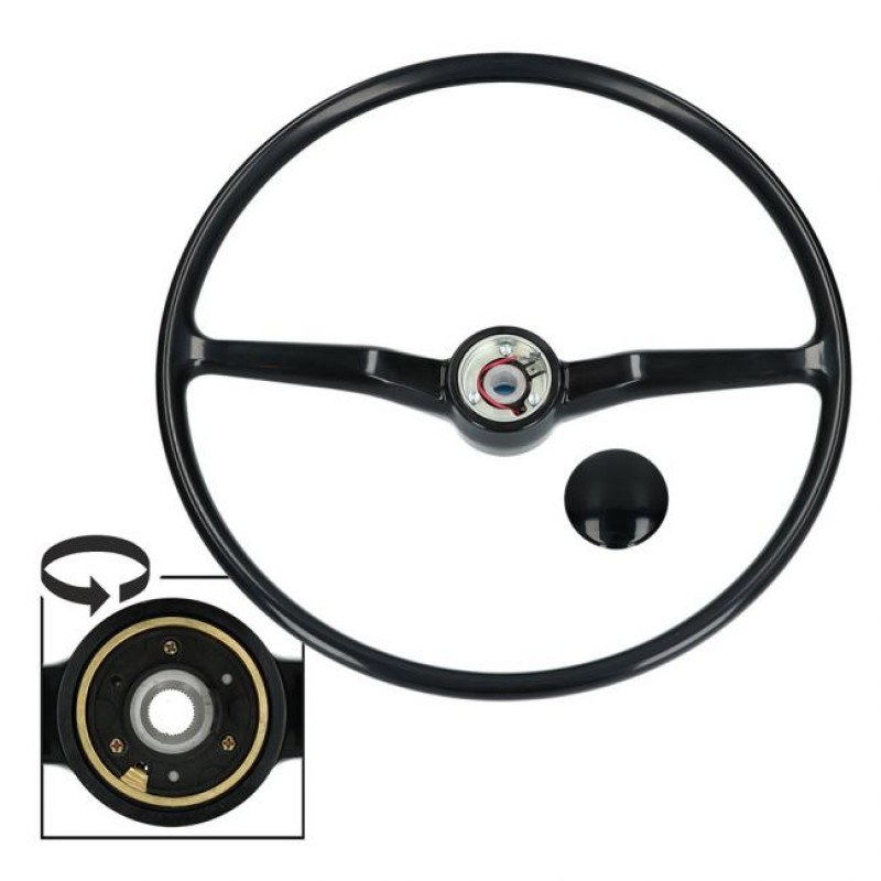 Volant style origine noir Type 2 11/73-->07/79 211415651D Sur www.vw-discount.net