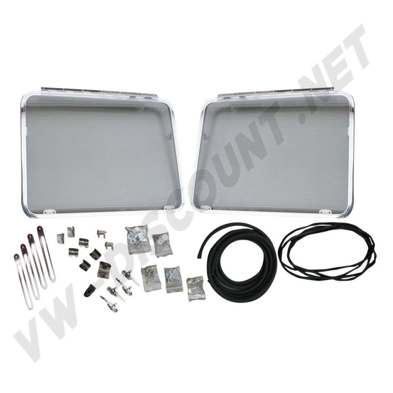 Kit de Vitres Avant Safari 211898101AP en Aluminium pour VW Combi.