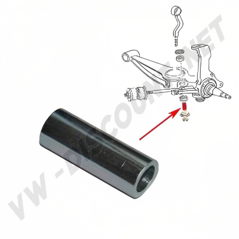 Bague Entretoise pour Biellette/Cardan de Barre Stabilisatrice Transporter T25/T3, année 1980 à 1992 251411047 251 411 047