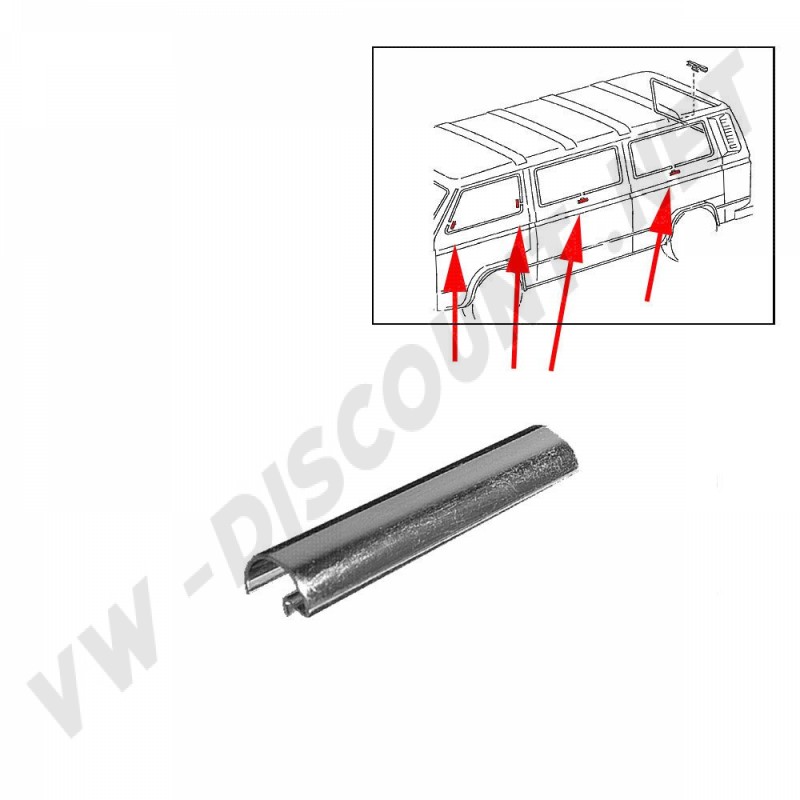 Clip alu VW, 311853309B, fixation moulure VW, accessoires Volkswagen