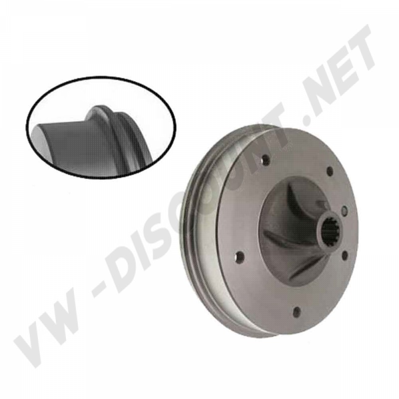 Tambour de frein arrière, Combi 08/63-07/67, Kombi Split Brazil, Diamètre 272 mm, Référence 211501615E, Écrou de château 46 mm, Garnitures de frein 45 mm, Châssis N° 1 144 282 -> 217 148 459.