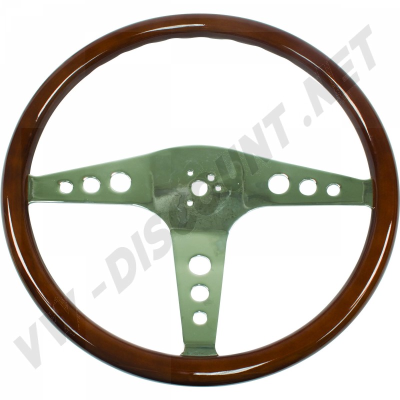 Volant Classique Bois Clair 3 Branches, Ø457 mm, Grip 31 mm