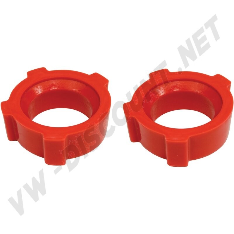 Ensemble de 2 silentblocs en uréthane crénelé pour lame de torsion Volkswagen (16-5132, 16 513 2). Idéal pour Type 1 Bug, Karmann Ghia et Type 3.