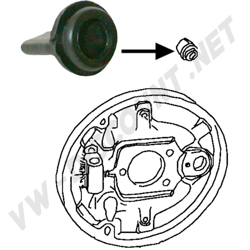 Bouchons anti-poussière de flasque de tambour de frein pour Volkswagen et Porsche (lot de 16 pièces), Référence 113609163x16