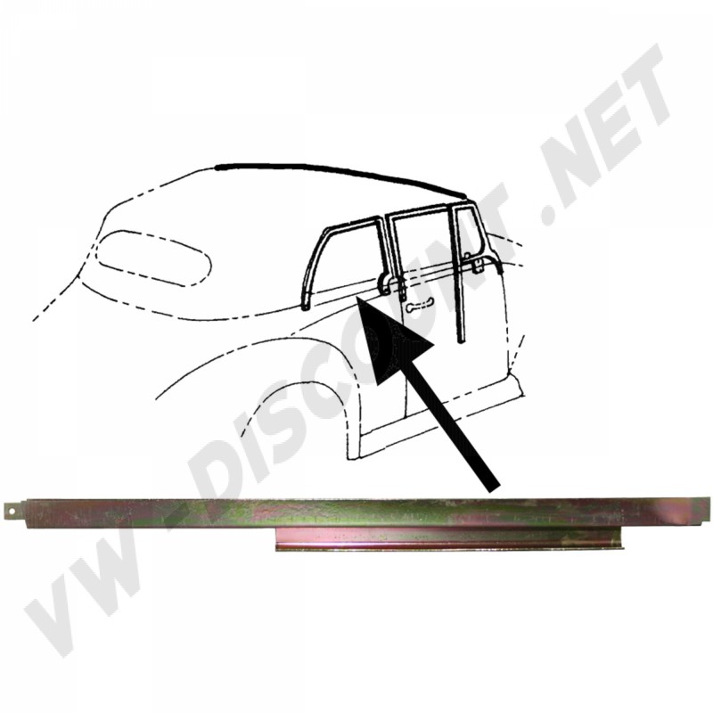 Chaussure vitre arrière droite VW Coccinelle Cabriolet 151847366A