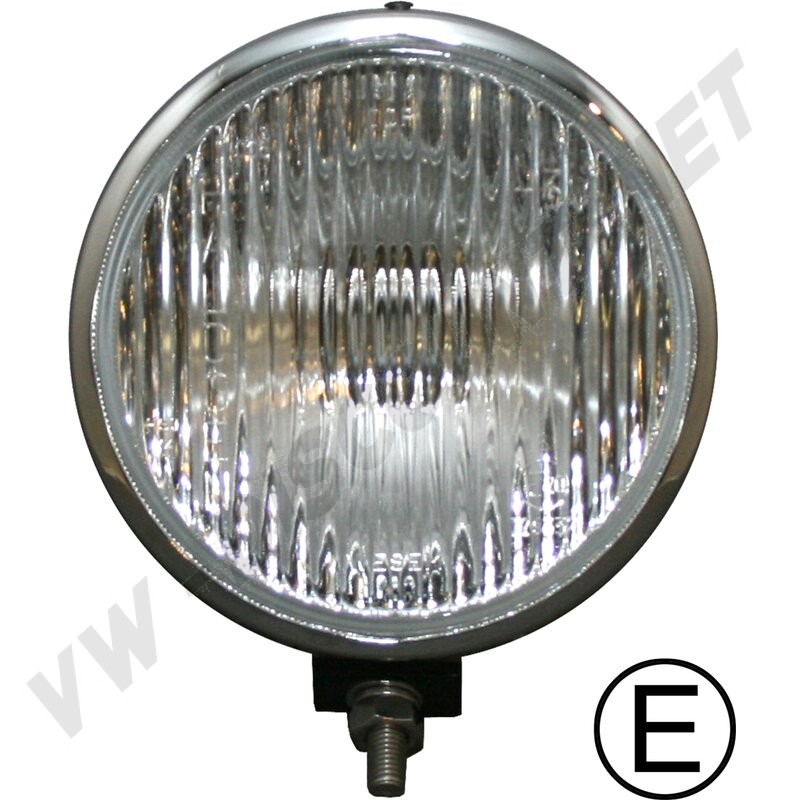 Phare antibrouillard, halogène, chromé, Ø160x60, Porsche 356, Porsche 914, VW 181, VW Karmann Ghia, VW Transporter T1, T2, T3, VW Type 1, Type 3, Type 4, AC941108