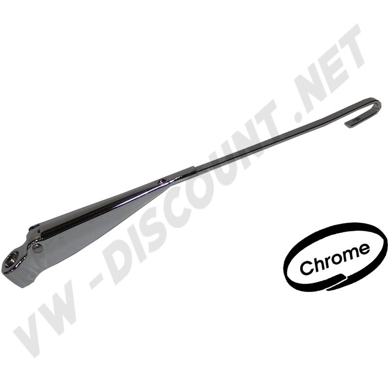 Bras d'essuie-glace droit chromé pour Coccinelle 1970-1972 - Fixation par écrou bombé - Longueur : 260 mm