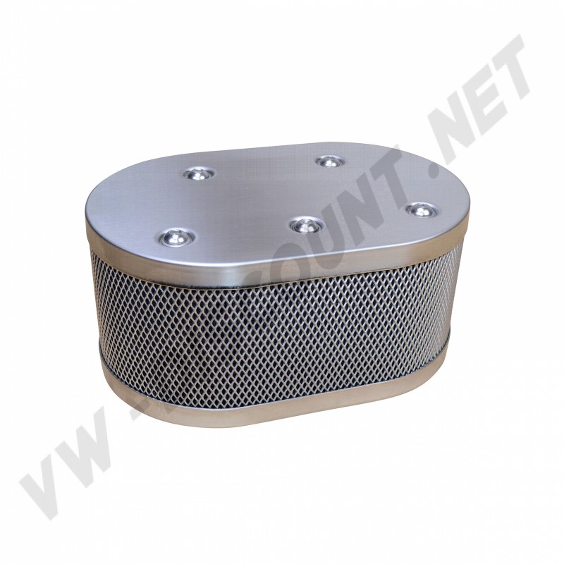 Filtre à air ovale  INOX pour carburateur Weber IDF / Dellorto / HPMX Vintage Speed Grille style KNECHT. 315-IDF-00211 Sur www.vw-discount.net