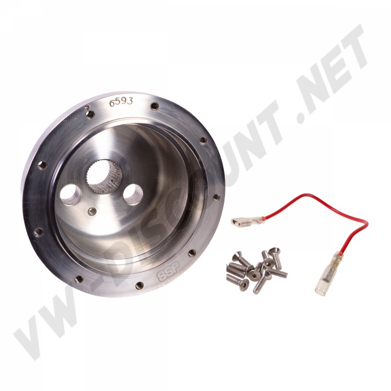 Moyeu alu poli pour volant SSP avec 9 vis 60-->74 AC400057 Sur www.vw-discount.net