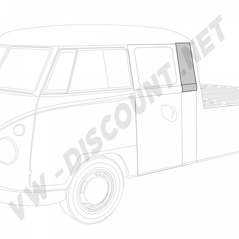 Tôle de réparation latérale gauche courte pour Volkswagen Split Double Cabine jusqu'à 1967