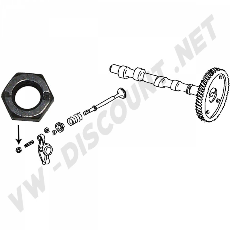 Écrou 8mm pour Vis de Culbuteur, Réglage de Soupape, N0111521
