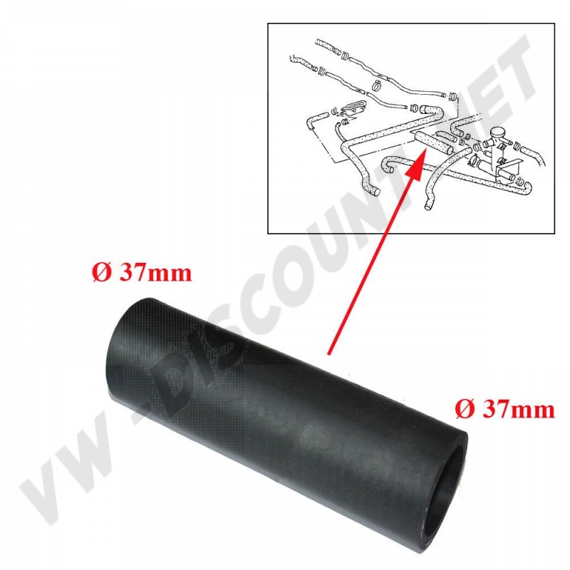 Durite eau, VW, 1.9-2.1, N90287303, 1982-1992