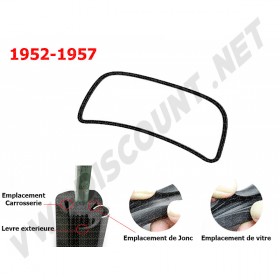 Joint de Pare-Brise avec Emplacement pour Jonc Aluminium Volkswagen Coccinelle Cabriolet jusqu'à 07/57 