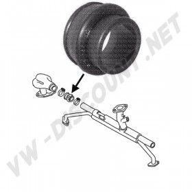 Manchon de Tubulure d'Admission Noir pour Coccinelle 1300/1600cc 1970-1973